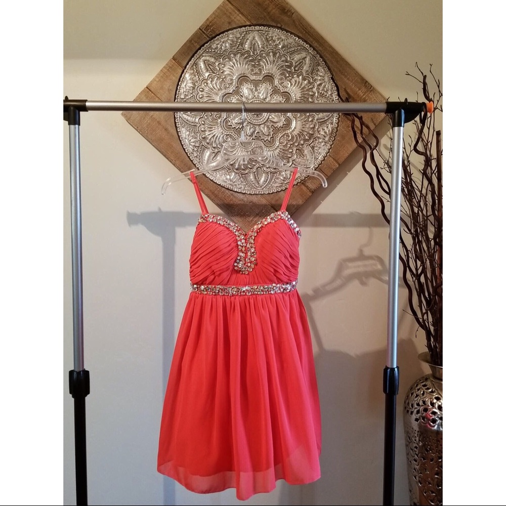 Bright Coral Pink Dress